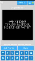 Hardest Quiz Game of Thrones capture d'écran 3