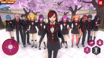 Anime Girl 3D: Japanese High School Life Simulator постер