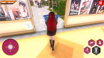 Anime Girl 3D: Japanese High School Life Simulator captura de pantalla 3