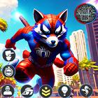 Raccoon Hero: Spider Battle أيقونة