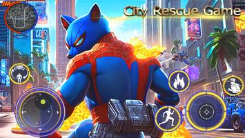 Raccoon Hero: Spider Battle الملصق
