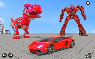 Dino Robot Car Game постер