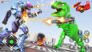 Army Dino Robot Car Games 3D скриншот 2