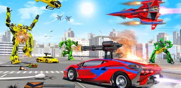 Flying Limo Robot Car Game