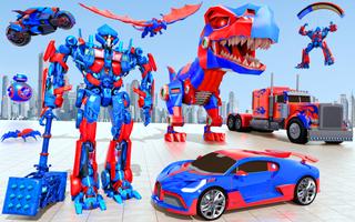Dino Transformation Robot Game постер