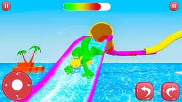 Aqua Dinosaur Slide ポスター
