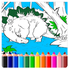Coloration dinosaure icône