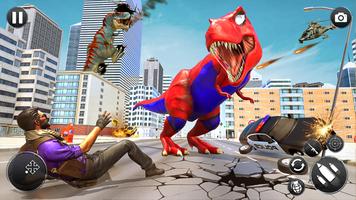 Superhero Dino Rampage Games ภาพหน้าจอ 1