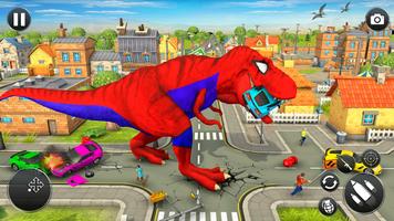 Superhero Dino Rampage Games capture d'écran 2