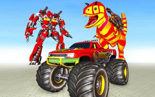 Superhero Dinosaur Transform Car الملصق