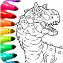 Dinosaur Coloring Book Glitter APK