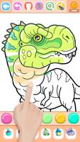 Dinosaur Coloring Book syot layar 2