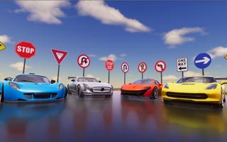 ciudad coche academia sim 3d Poster