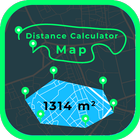 Calculatrice de distance Carte icône