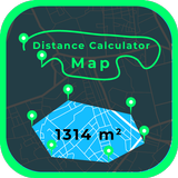 Calculatrice de distance Carte icône