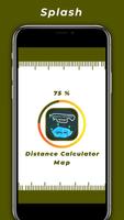 Calculadora de distâncias Mapa Cartaz