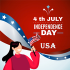 US Independence Day Images Messages Greetings icône