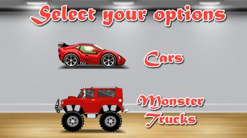 Sports Car and Monster Truck:Wash With Repair Affiche