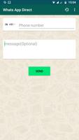 WhatsApp Direct -Direct msg without saving contact plakat