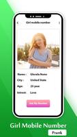 Girls Mobile Numbers- Find Mobile Number Simulator capture d'écran 3