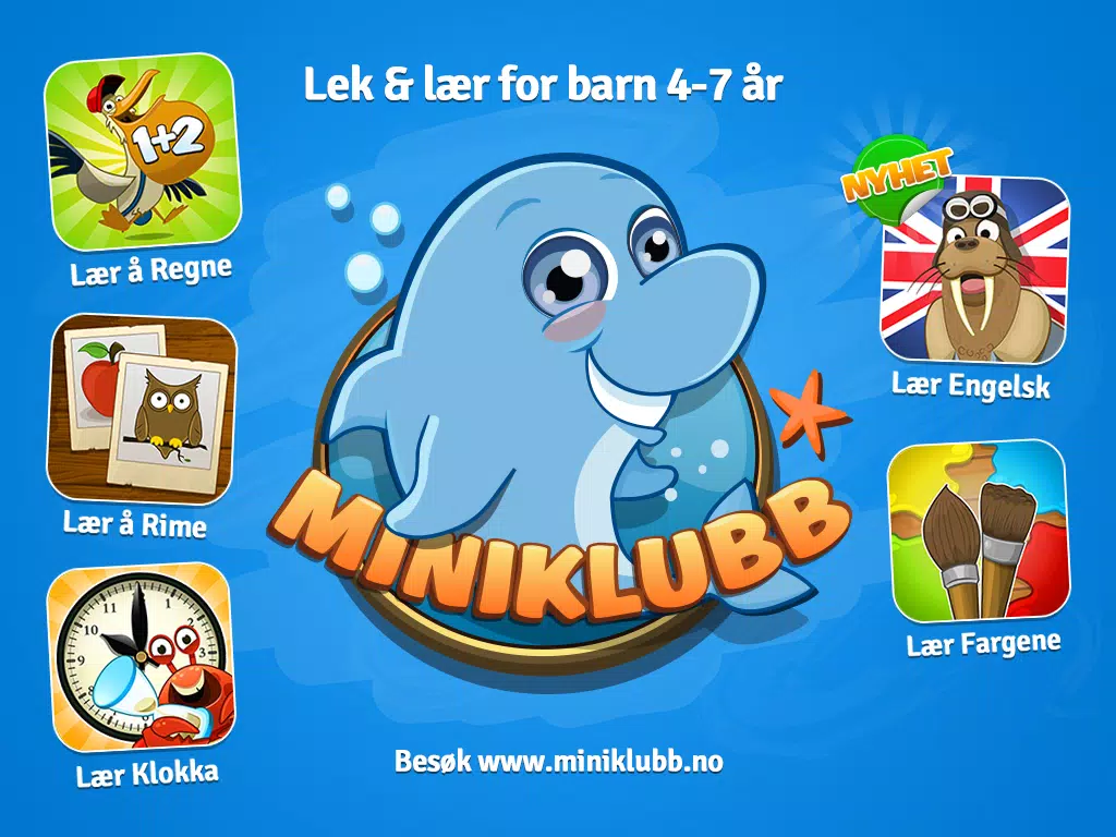 Lek og lær med Miniklubb (regne, rime, klokken...) APK for Android Download