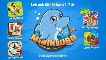 Lek och lär med Miniklubb (räkna, rimma, klockan) plakat