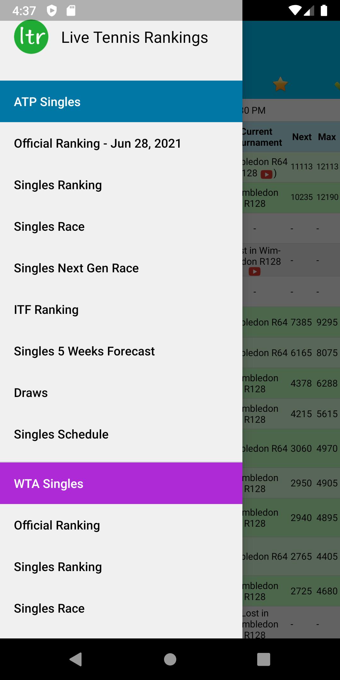 Live Tennis Rankings / LTR for Android - APK Download