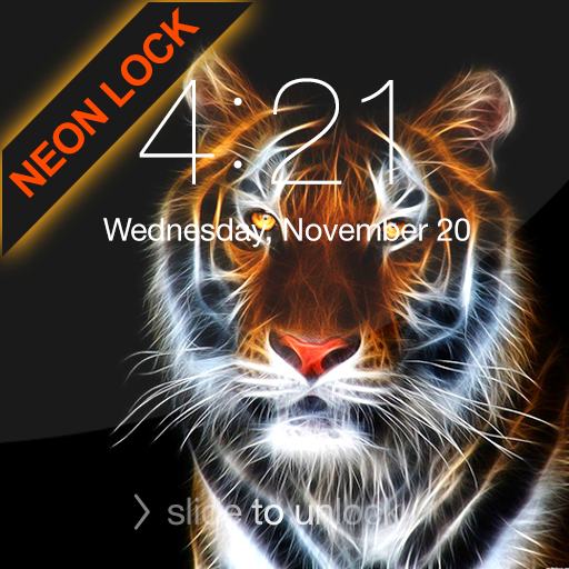 Animals Neon Lock Screen