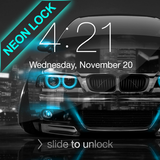 Neon Cars Lock Screen icono