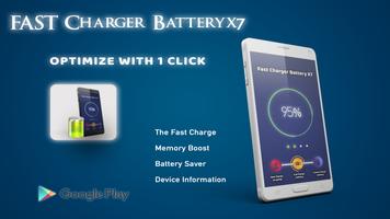 Fast charger battery x7 plakat