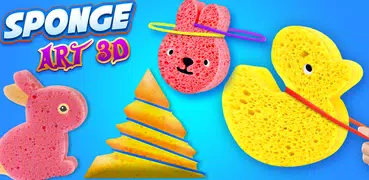 Schwammkunst-Gummiband-Spiel
