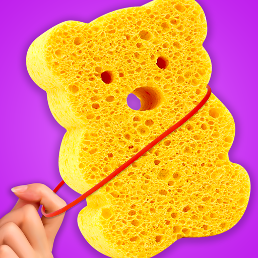 Schwammkunst-Gummiband-Spiel