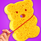 Sponge Art 3D Rubber Band Game أيقونة