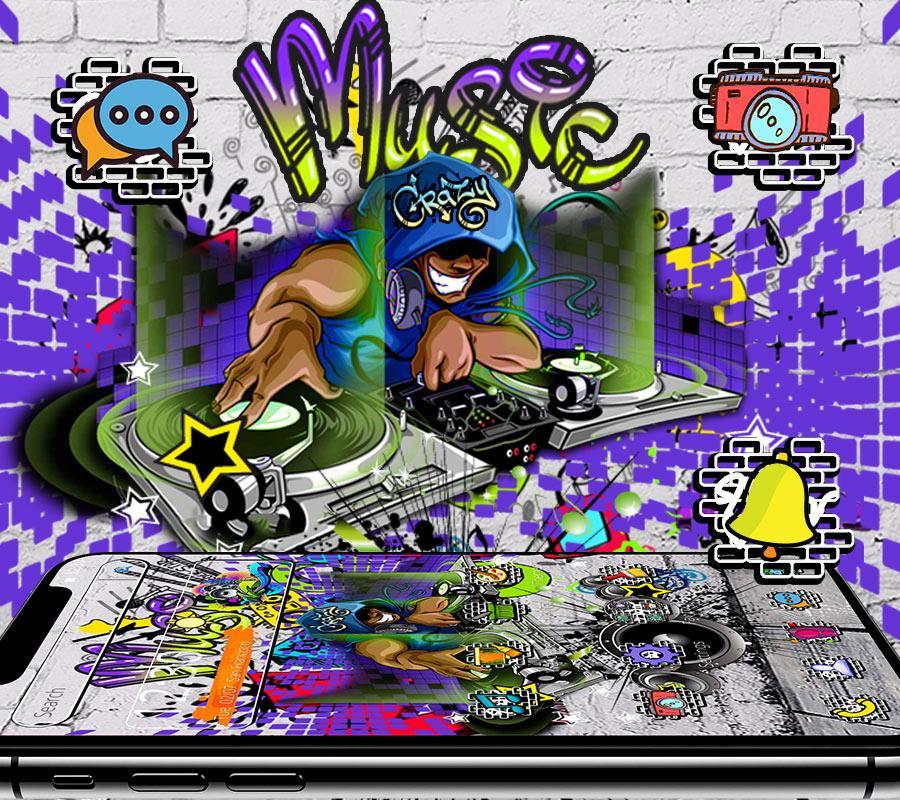 DJ Music Graffiti Theme syot layar 7.