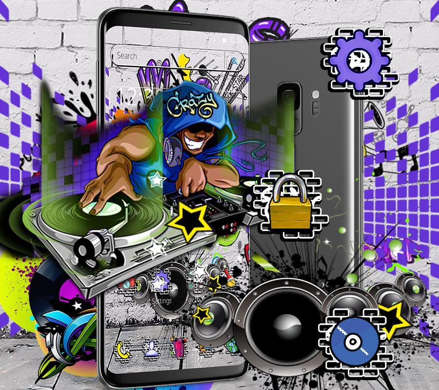 DJ Music Graffiti Theme स्क्रीनशॉट 2.