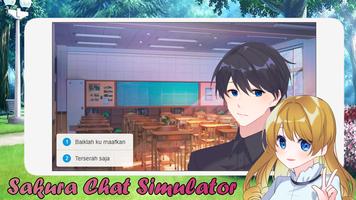 Sakura Chat Simulator | Love Story From School capture d'écran 1