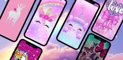 Glitter Cute Girly Wallpaper скриншот 1