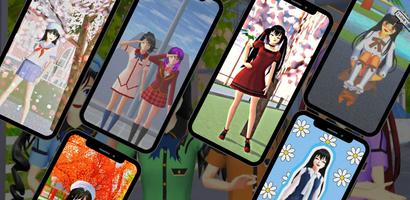 Wallpaper Sakura School Cute скриншот 3