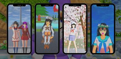 Wallpaper Sakura School Cute скриншот 2