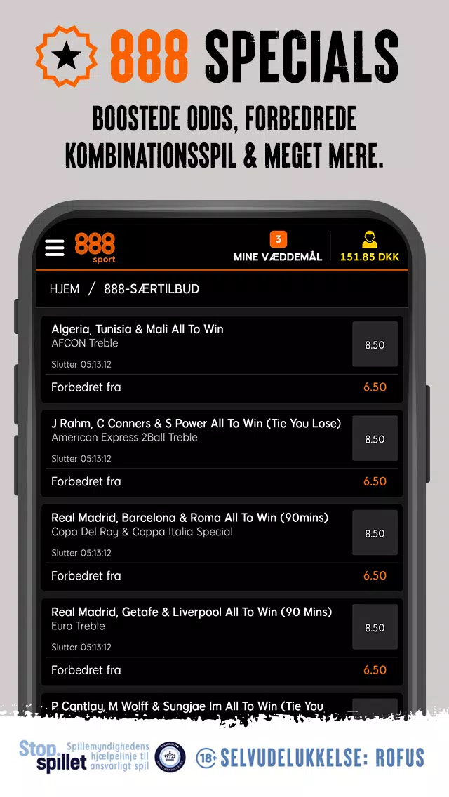 888 sport Live Fodbold odds