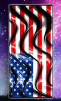 Usa flag wallpaper Affiche