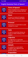 English Grammar Parts of Speec Affiche