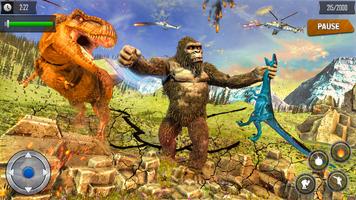 Monstre Dino roi Kong Jeux Affiche