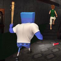 Scary Neighbor Sponge Secret الملصق