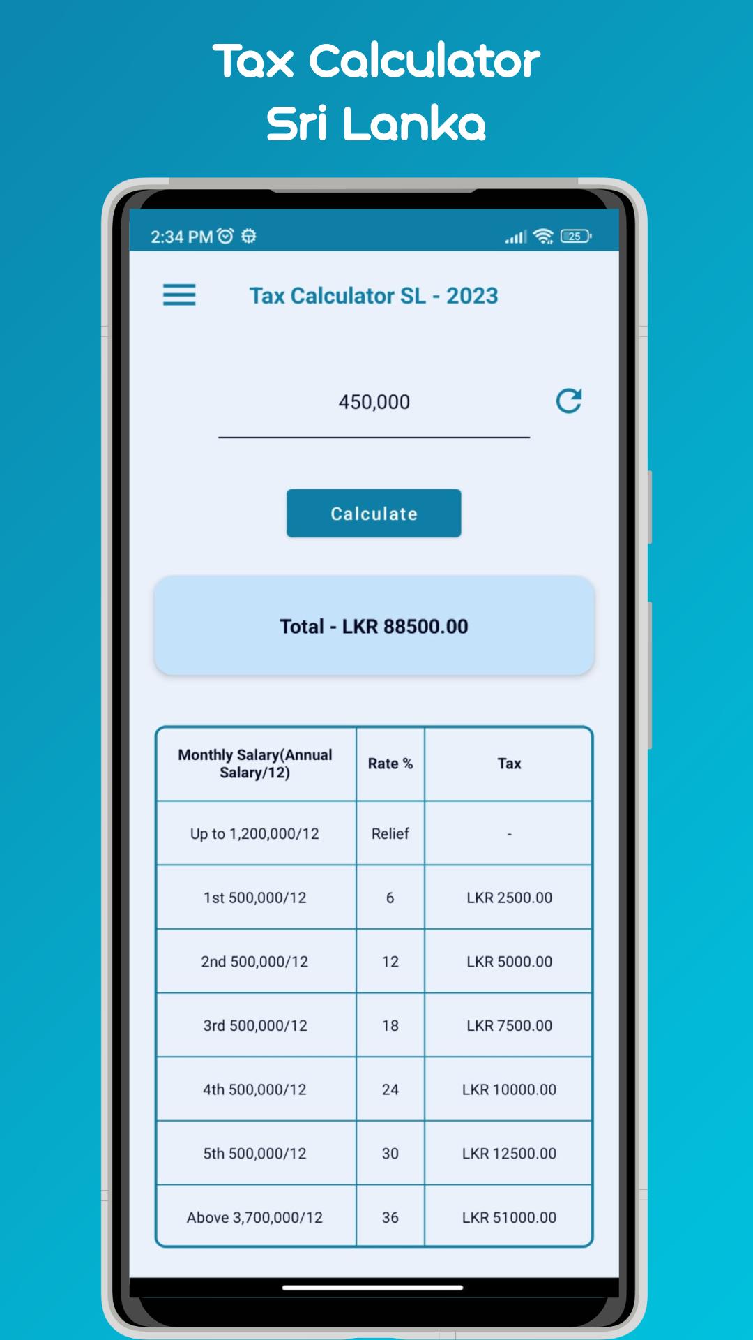 Descarga de APK de Tax Calculator Sri Lanka para Android