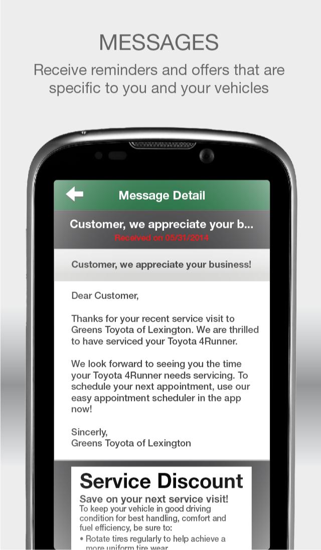 Green’S Toyota Service >> My Green S Toyota Of Lexington For Android Apk Download Green’S Toyota Service >> My Green S Toyota Of Lexington For Android Apk Download