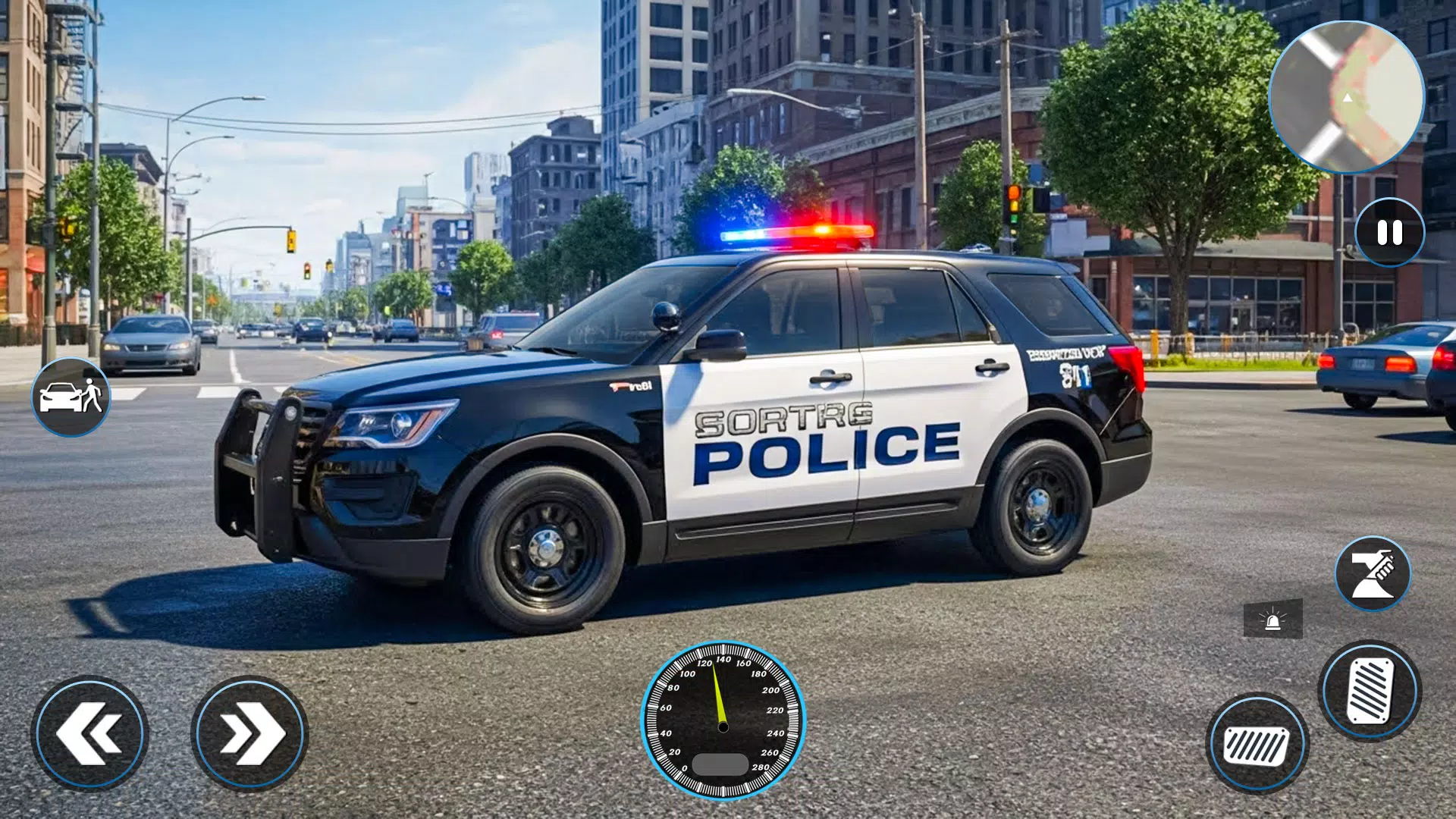 Police Car Chase Game Sim 2024