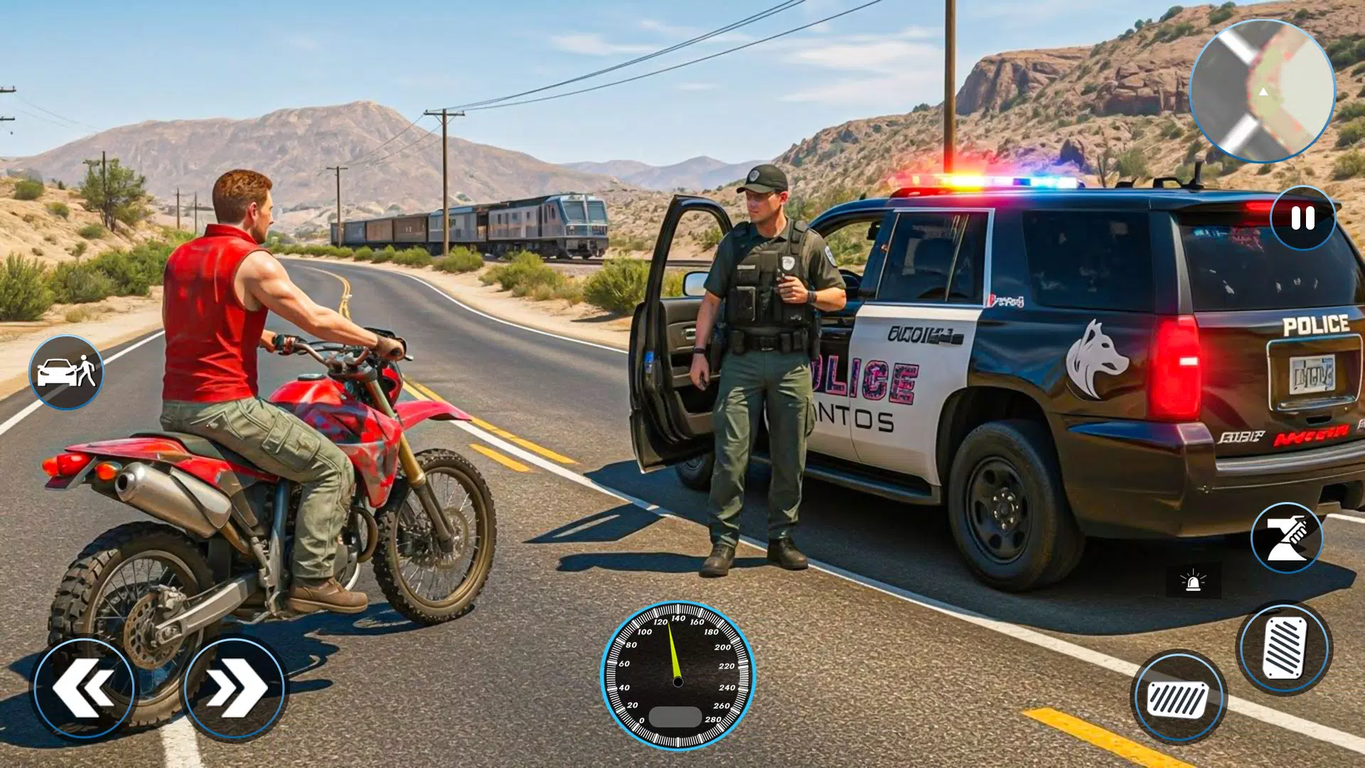 Police Car Chase Game Sim 2024