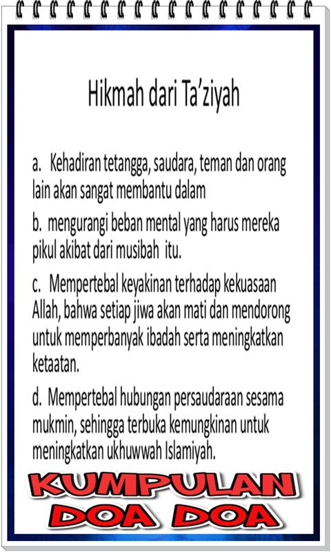 Doa Taziah Lengkap Bahasa Arab Latin Dan Artinya For