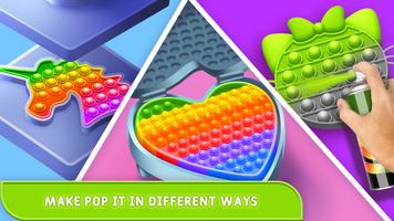DIY Pop-it Fidget Maker Toy الملصق